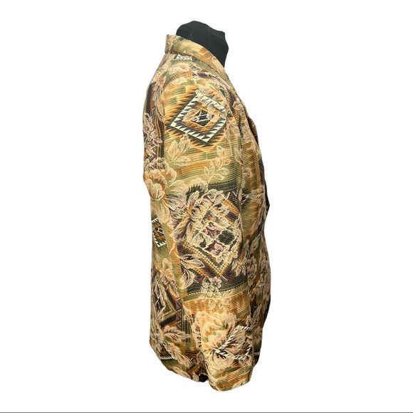 Vintage 80's/90's Southwestern Print Circle T Oversized Jacket Sz MD - Picture 4 of 13